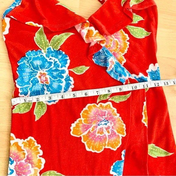 Multicolor Long Floral Dress With Ruffles - Picture 5 of 8